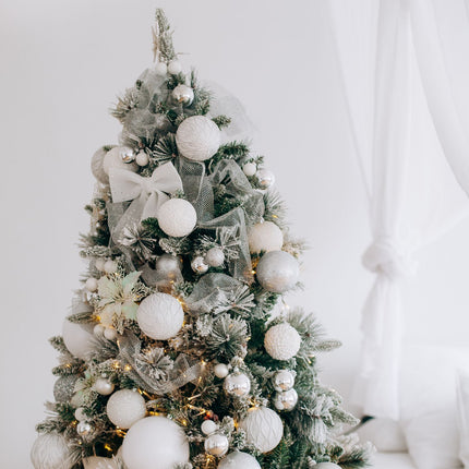 Christmas Tree Baubles Set, 96 Plastic Decorations