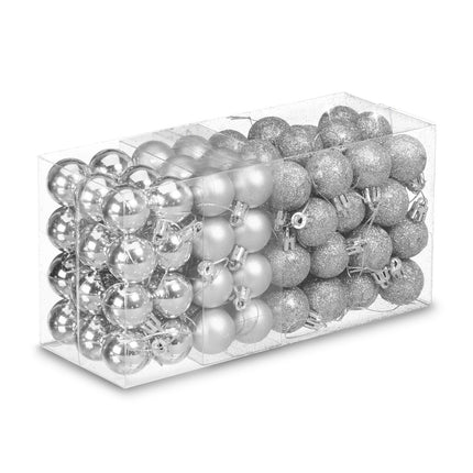 Christmas Tree Baubles Set, 96 Plastic Ornaments