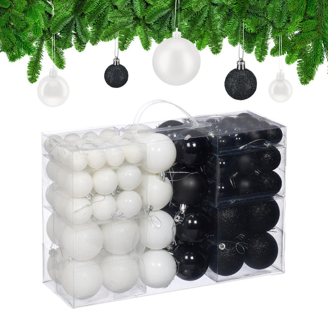 Christbaumkugel-Set, Schwarz & Weiß, Verschiedene Ausführungen