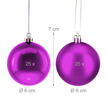 Weihnachtskugel-Set, matt & glänzend, 50er-Pack