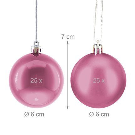 Weihnachtskugel-Set, Matt & Glänzend, 50er-Pack