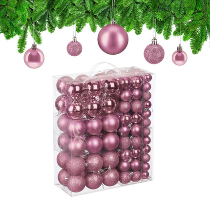 Weihnachtsbaumkugeln Set, matt/glänzend/glitzernd