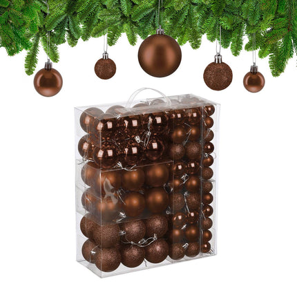 Weihnachtsbaumkugeln Set, Matt/Glänzend/Glitzernd