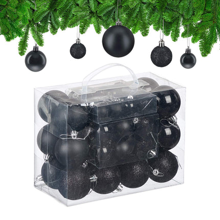 Weihnachtsbaumkugeln Set, Matt/Glänzend/Glitzernd