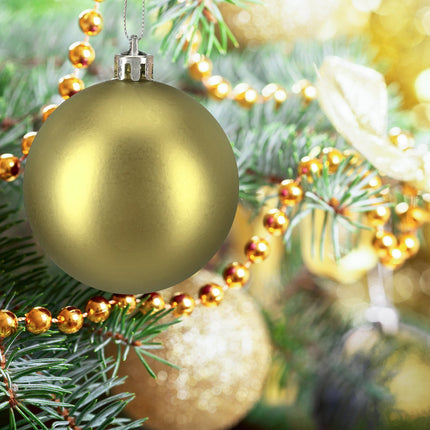 Christmas Tree Baubles Set, Matte/Shiny/Glitter Finish