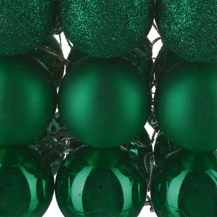Christmas Tree Baubles Set, Matte/Shiny/Glitter Finish