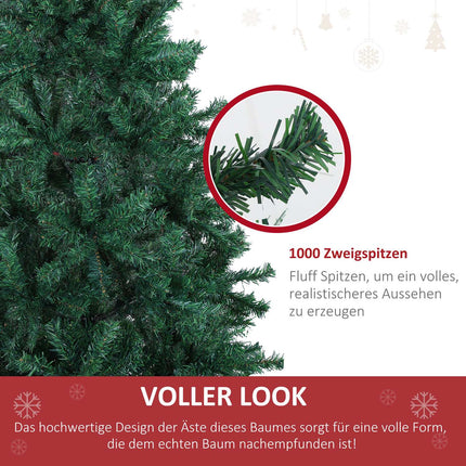 Artificial Christmas tree, 1000 branches, 180 cm, green