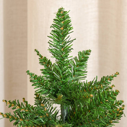 Small 60 cm artificial table top Christmas tree, linen base