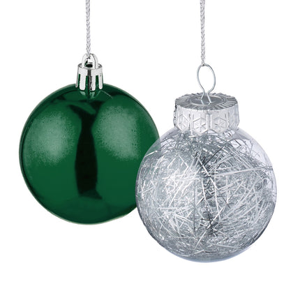 Weihnachtsbaumkugeln Set, 101 Plastik-Christbaumkugeln
