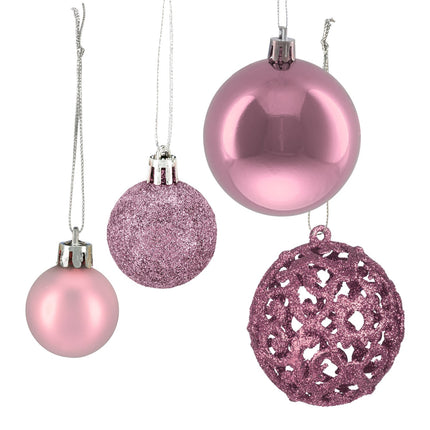 Weihnachtsbaumschmuck-Set, 50 Kugeln, verschiedene Ausführungen