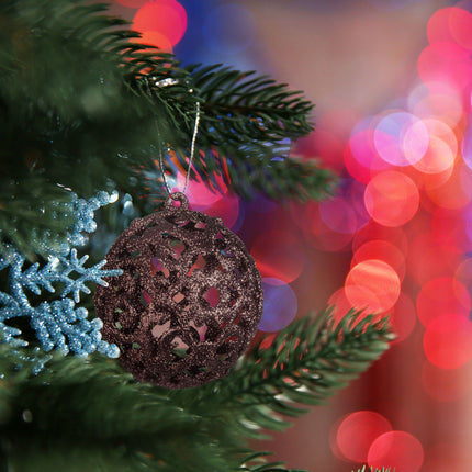 Christmas Tree Ornaments Set, 50 Baubles, Mixed Finishes