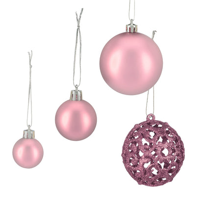 Weihnachtsbaumschmuck-Set, 50 Kugeln, verschiedene Ausführungen