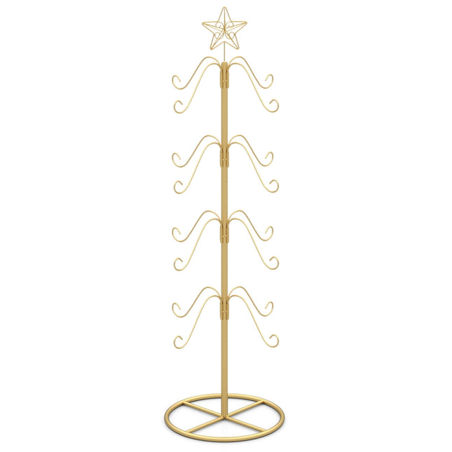 Weihnachtsbaum-Strumpfhalter mit 16 Haken, goldfarbenes Metall