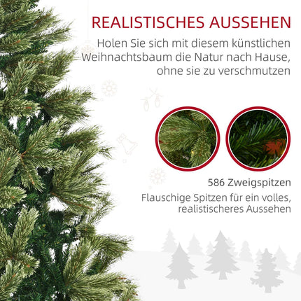 Artificial Christmas tree 180cm, 586 tips, 240 LED lights