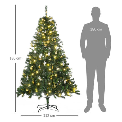 Vánoční stromek s 200 LED světly, 745 větviček, 180cm