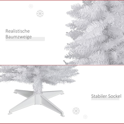 White Christmas tree with stand, 390 tips, 180 cm