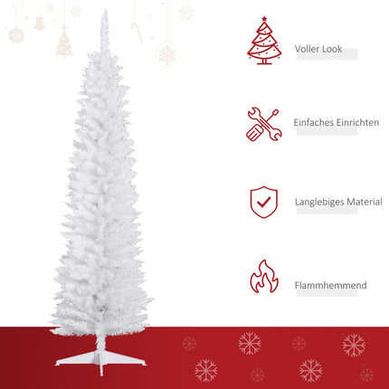 White Christmas tree with stand, 390 tips, 180 cm