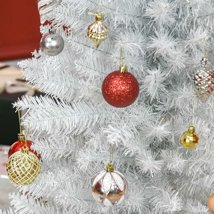 White Christmas tree with stand, 390 tips, 180 cm