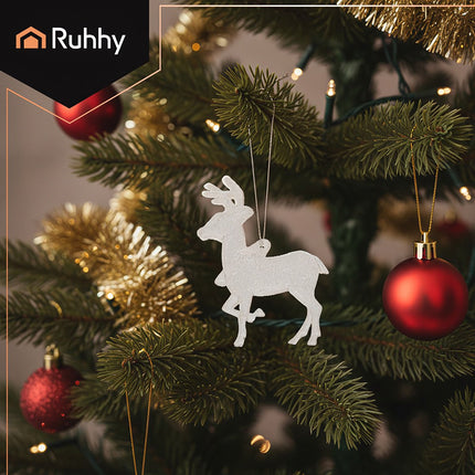 Christmas baubles - reindeer 9 pcs. Ruhhy 22517