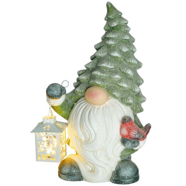 Weihnachtsmann-Statue, LED beleuchtet, 42 cm, für Innen/Außen