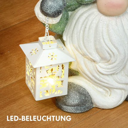 Weihnachtsmann-Statue, LED beleuchtet, 42 cm, für Innen/Außen