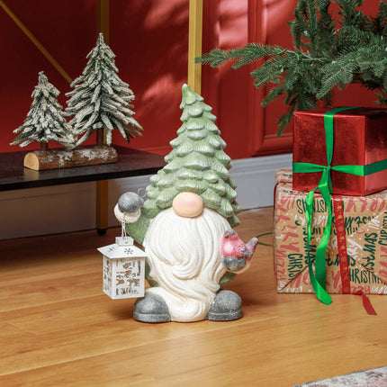Weihnachtsmann-Statue, LED beleuchtet, 42 cm, für Innen/Außen