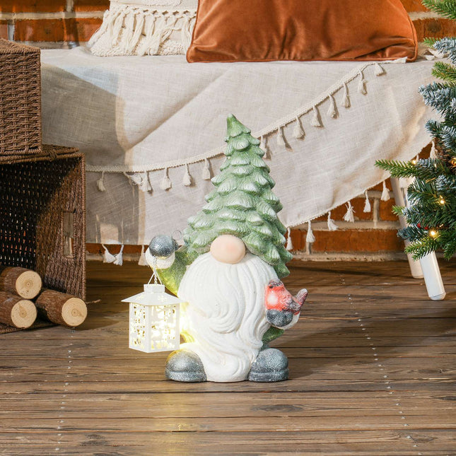 Weihnachtsmann-Statue, LED beleuchtet, 42 cm, für Innen/Außen