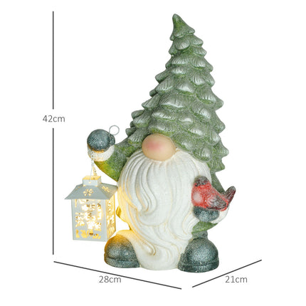 Weihnachtsmann-Statue, LED beleuchtet, 42 cm, für Innen/Außen