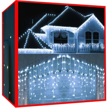 Weihnachtsbeleuchtung - Eiszapfen 300 LED kaltweiß 31V 