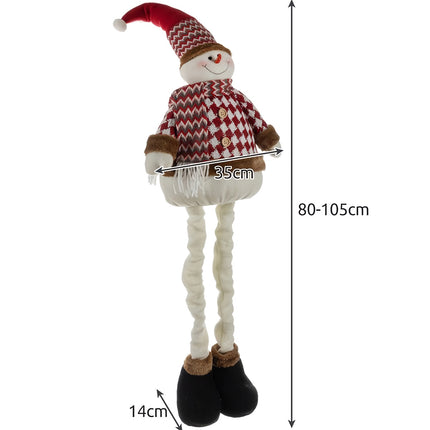 Christmas snowman - telescopic 105cm Ruhhy 22341