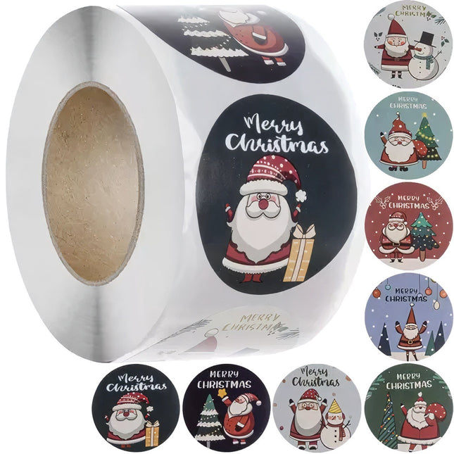 Weihnachtsaufkleber - Rolle mit 500 Stück Ruhhy 22328 