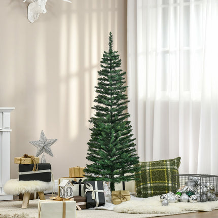 Kerstboom 1,5 m kunstspar met standaard, demontabel, 294 takken, PVC groen Ø46 cm voor feestelijke decoratie