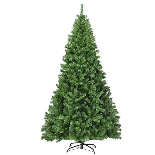 Vánoční stromek 225 cm, umělý se sklápěcím systémem, 1346 větviček, PVC, zelená