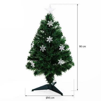 Artificial Christmas tree, 90 tips, 45x90cm, PVC green