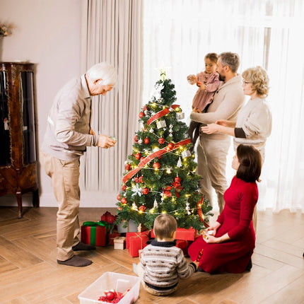 Weihnachtsbaum künstlicher Tannenbaum mit Metallständer 150-240 cm grün-150 cm