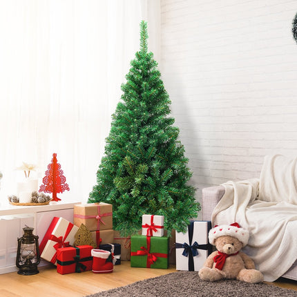 Weihnachtsbaum künstlicher Tannenbaum mit Metallständer 150-240 cm grün-150 cm