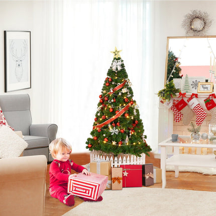 Weihnachtsbaum künstlicher Tannenbaum mit Metallständer 150-240 cm grün-150 cm