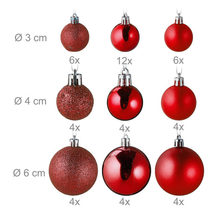 Christmas tree balls in a pack of 100