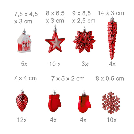 Christmas tree balls in a pack of 100