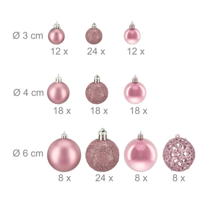 Christmas tree balls in a set of 150