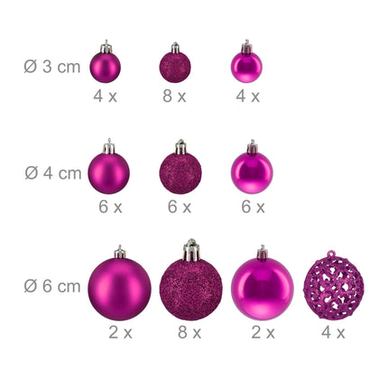 Christbaumkugeln im 50er Set