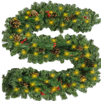 Weihnachtsbaumgirlande 2,7m mit Ruhhy 22322 LED-Leuchten 