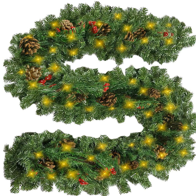 Weihnachtsbaumgirlande 2,7m mit Ruhhy 22322 LED-Leuchten 