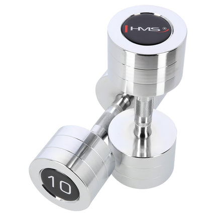 Hantel-Set Chrom, 2 Stück, insgesamt 10 kg