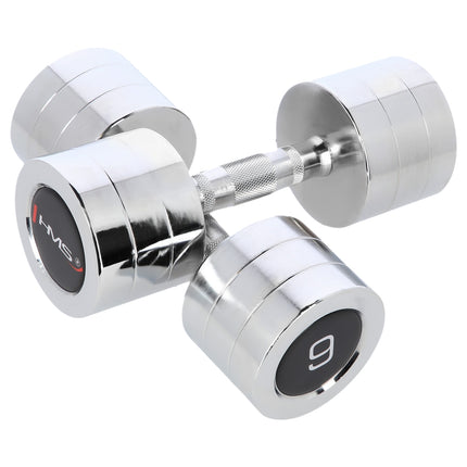Chrom-Hantel-Set, 2 Stück