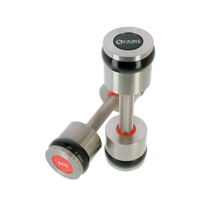 Chromed Dumbbell Set, 2 x 8 kg, Premium-Qualität