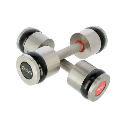 Chromed Dumbbell Set, 2 x 8 kg, Premium-Qualität
