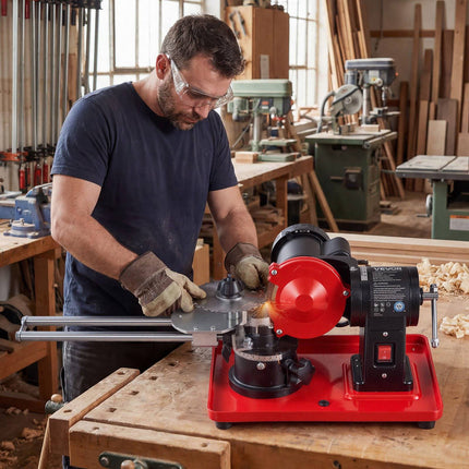 Circular Saw Blade Sharpener, 370W, 125mm Wheel, 80–700mm
