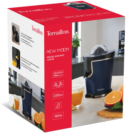 Zitruspresse 160W – Edelstahl, 2 Presskegel