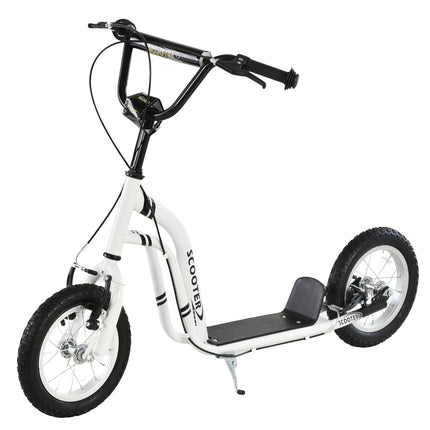 City scooter for children - 12"" pneumatic tires, aluminum, white